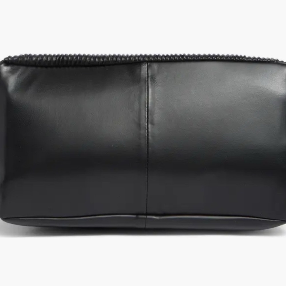 Steve Madden Black Tote Bag with Ribbed Texture -New - Picture 5 of 7